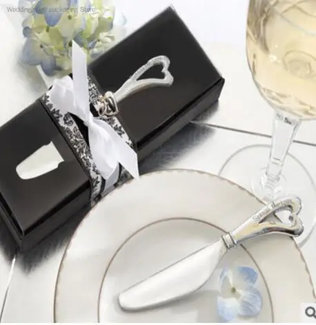 European style wedding gift wholesale, stainless steel love handle butter knife, cake butter knife