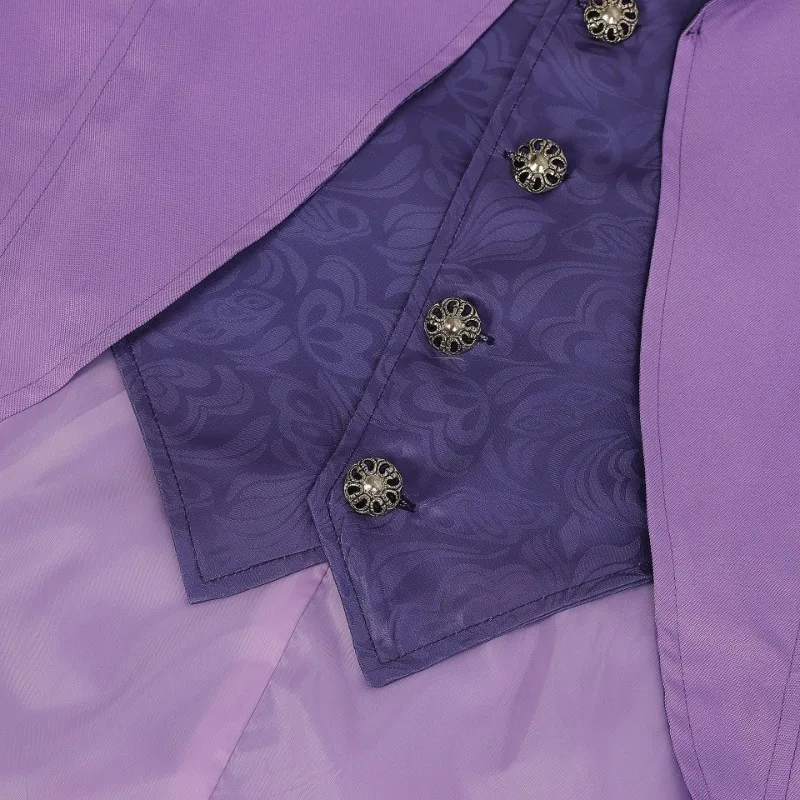 Men's Clothing European and American Medieval Retro Clothing Red Tailcoat Fake Two-piece Ball Dress Trend