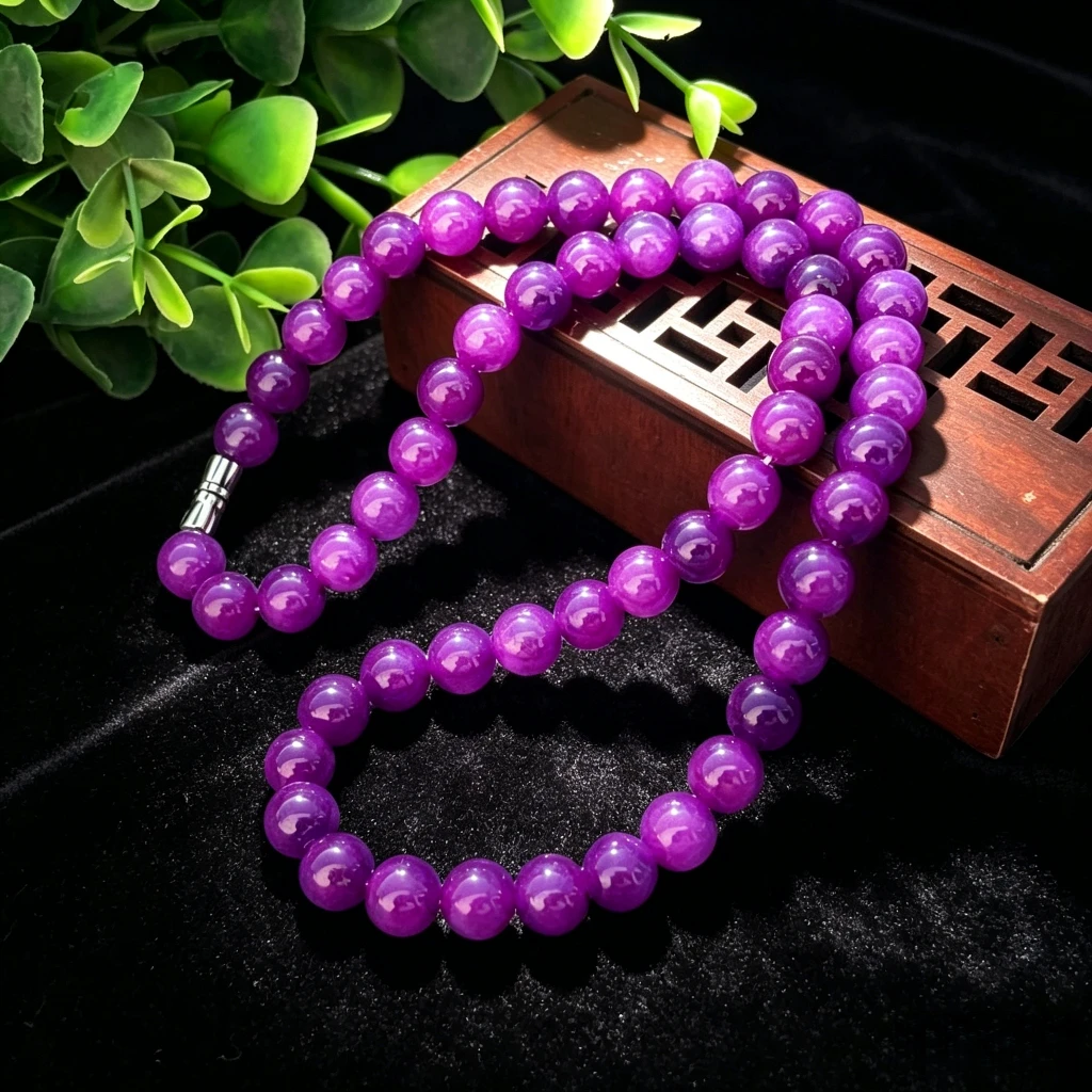 Natural Real Jade Beaded Bracelet Necklace Beads Bangle Luxury Talismans Gemstone Charm Fashion Carved Jewelry Gifts for Women view 5