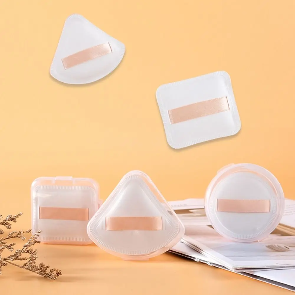 Portable Round Triangle Powder Puff Square Dual-use Wet Dry Cosmetic Puff Make-Up Sponge Soft Triangle Makeup Egg Puff Makeup