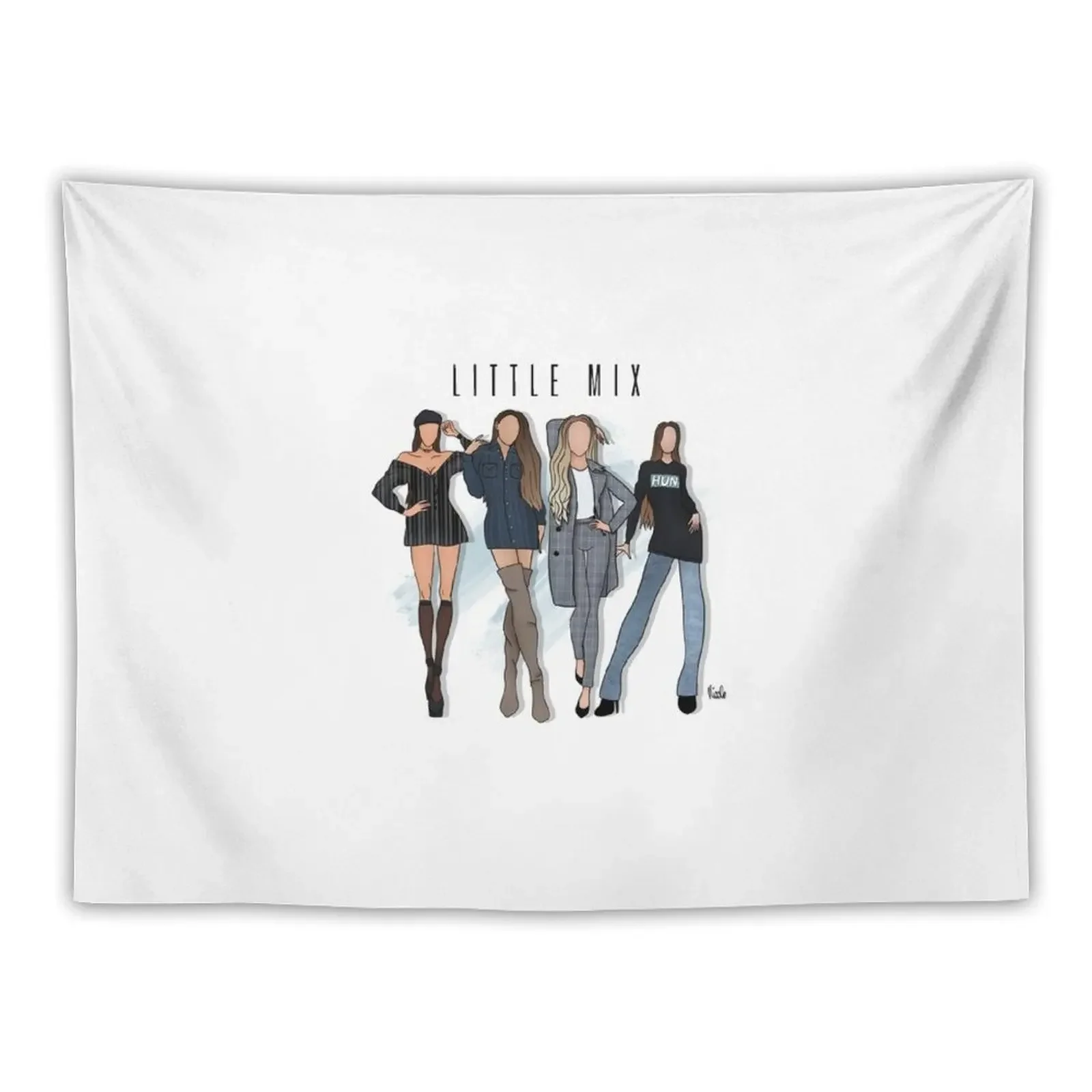 

Little mix fashion drawing Tapestry Room Decor For Girls Bed Room Decoration Tapestry