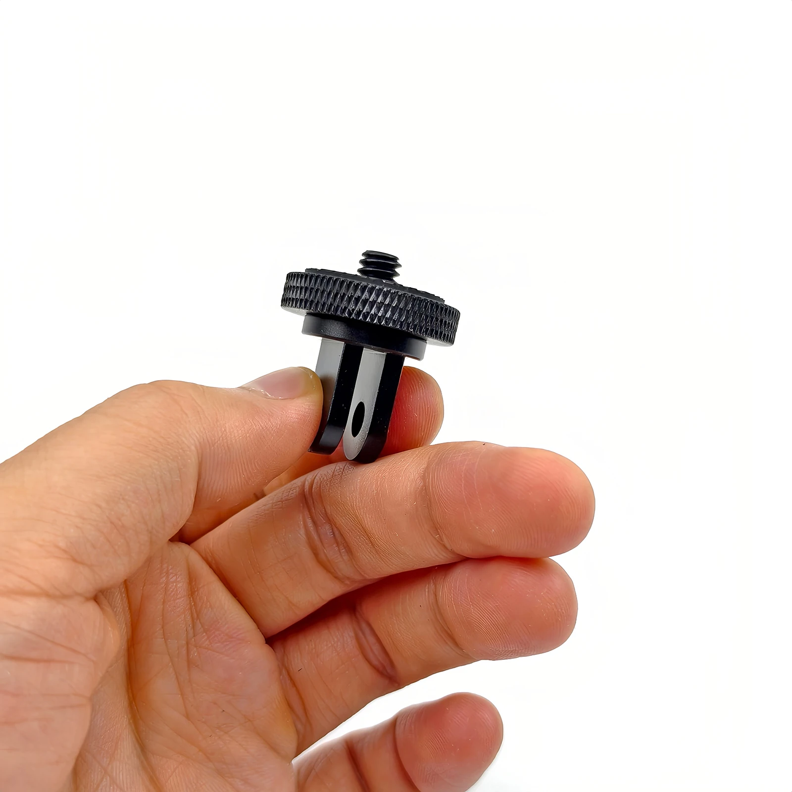 CNC Aluminum 1/4 Inch Screw to Dual-Prong Mount Adapter for Insta360 X5 X4 X3 GoPro 13 12 11 10 9 8 MAX DJI Osmo Action AKASO EK