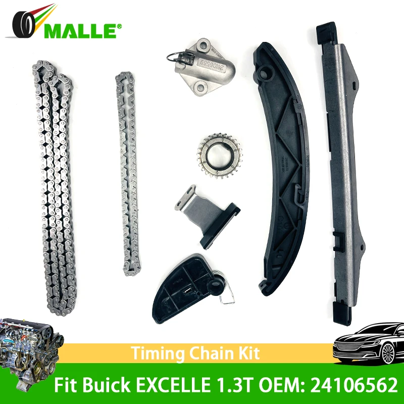 

Engine Timing Chain Kit Set 8 PCS For Buick EXCELLE GX 1.3T LI6 Interior Parts Car Repair Accessories 24106562 24106574 24108434