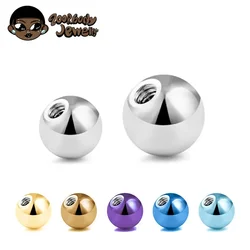 10pcs G23 Titanium Externally Threaded Ball for Lip Labret Barbell Industrial Piercing Belly Button Banana Bend Bar Accessories
