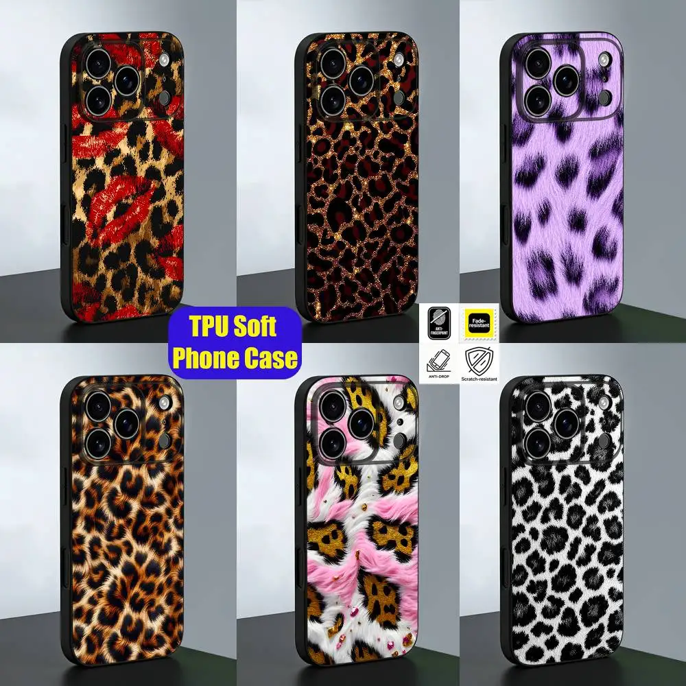 

For Leopard print wallpaper Phone Case iPhone 13,16,12,14,15,11,17,Pro,Max,Plus,E,Air,Mini Custom Silicone Cover