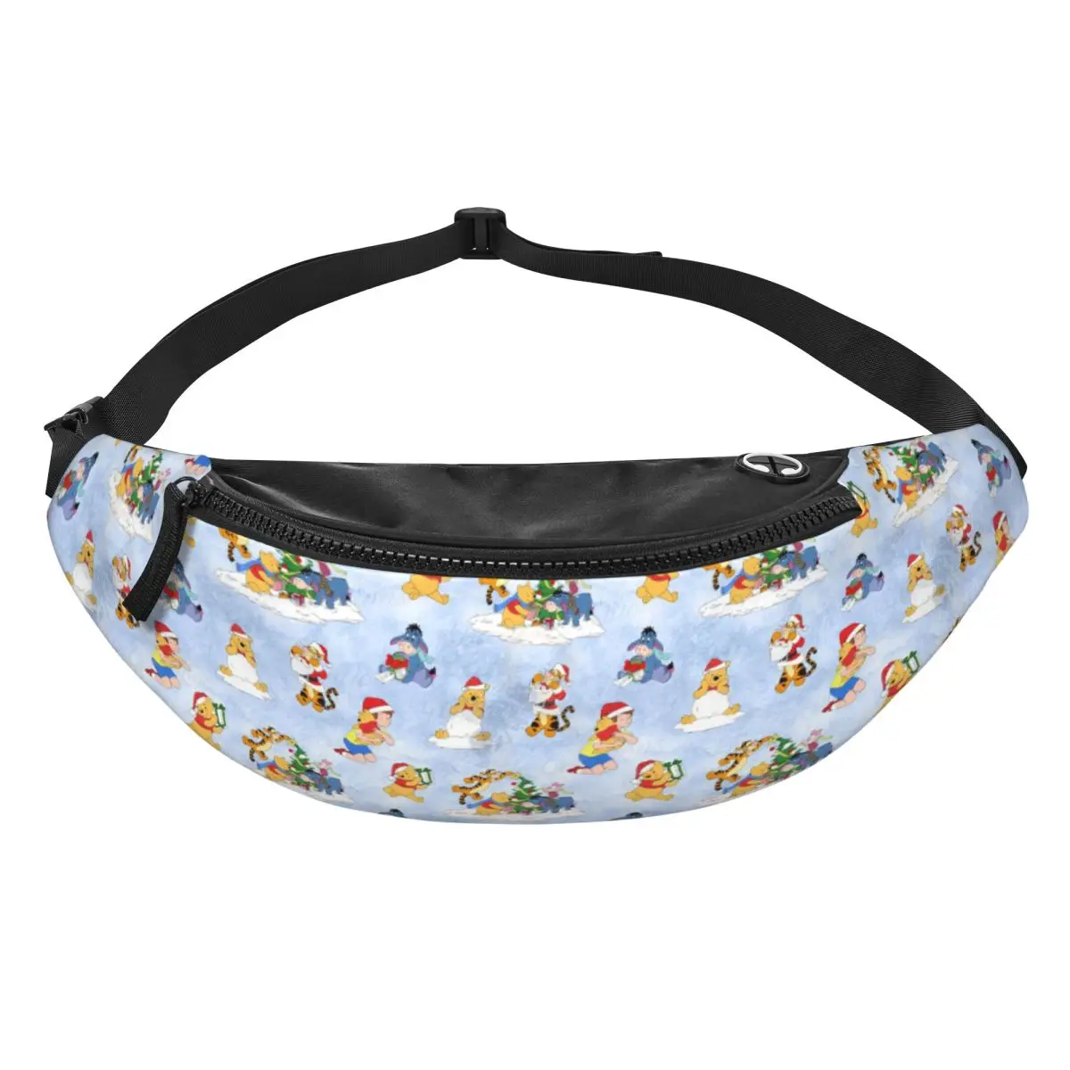

Custom My Friends Cartoon T-Tigger Pooh Fanny Pack Women Men Crossbody Waist Bag for Traveling Phone Money Pouch