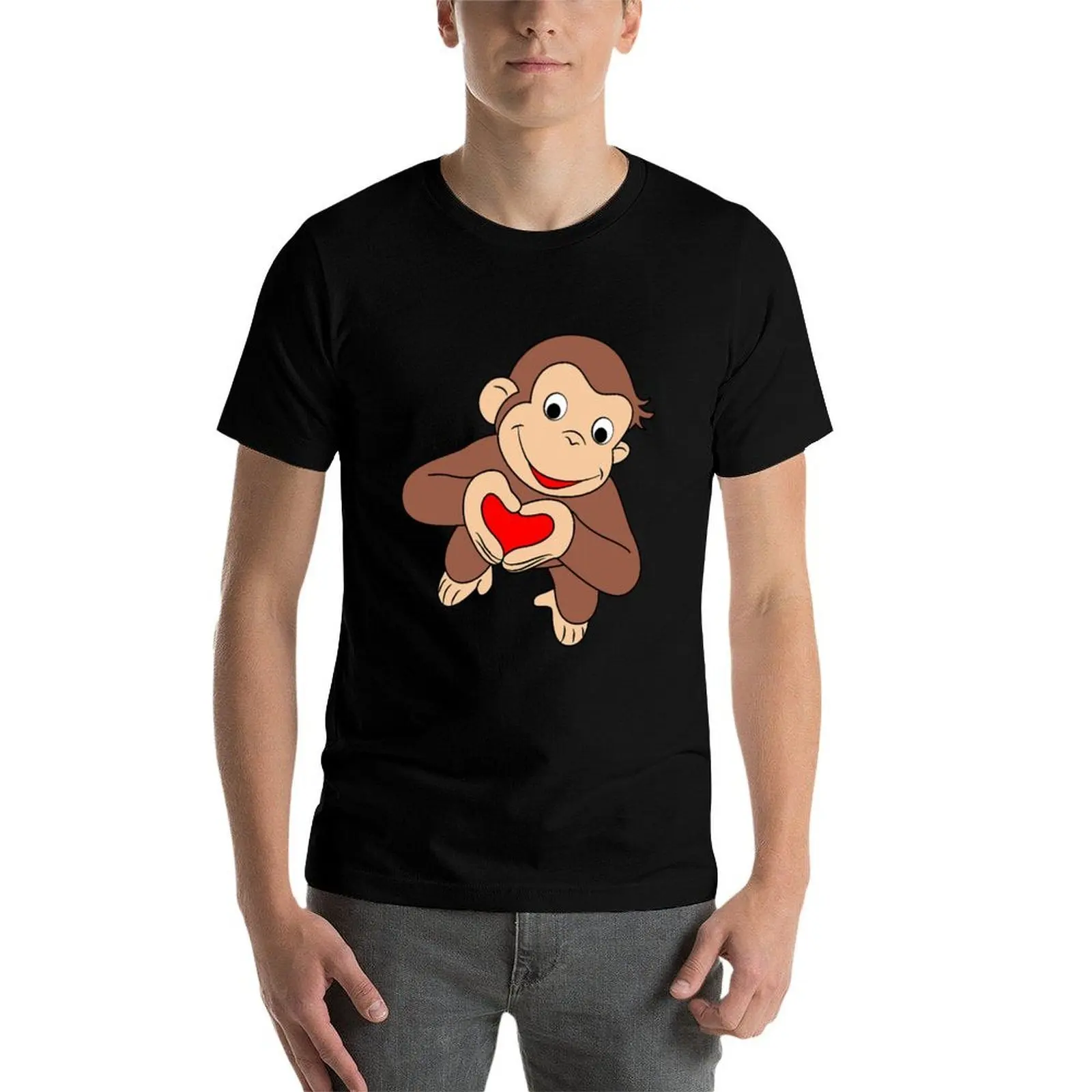 

Curious George Is All Heart T-Shirt funny t shirts man man graphic t shirt T-Shirt