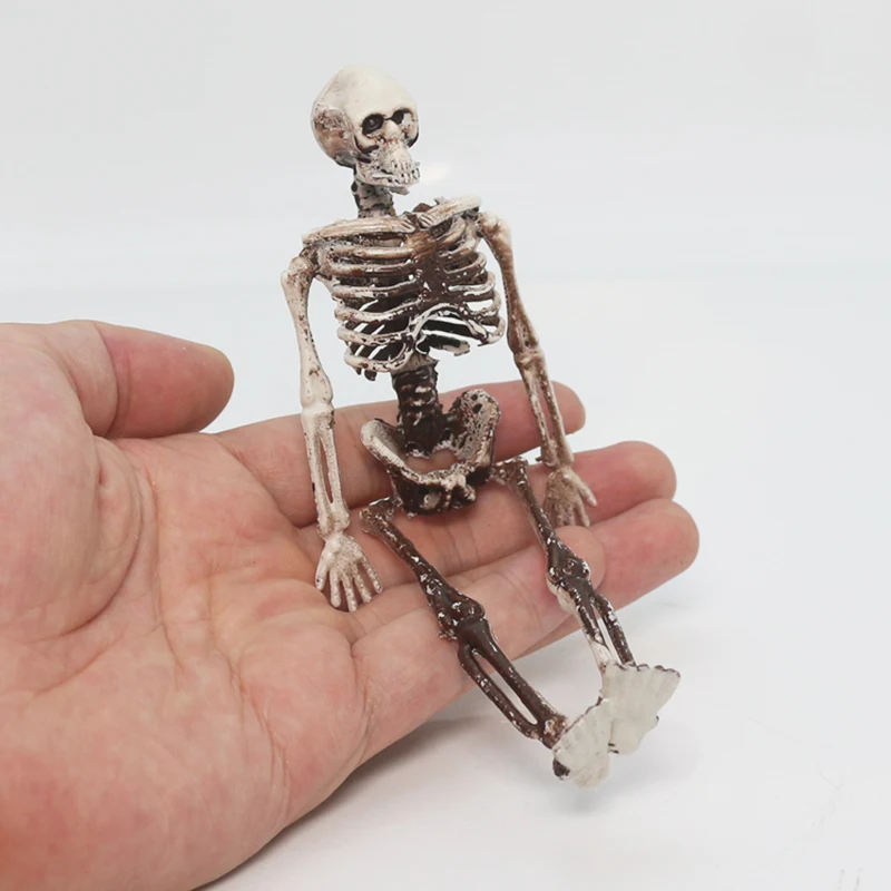 Mini Skeleton Skull RIP Tombstones DIY Cemetery Coffin Graveyard Halloween Decoration Fairy Garden Desk Ornaments Accessories