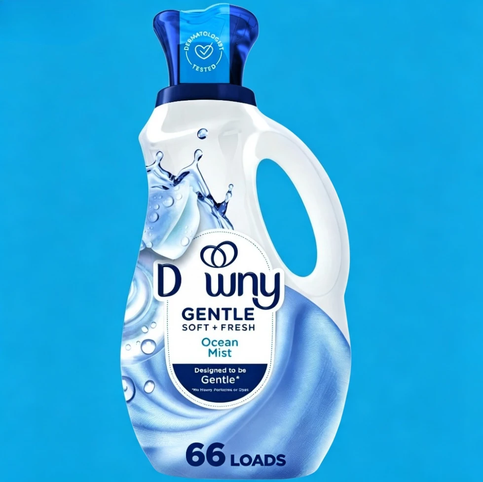 SWEETY-Downy Gentle Soft + Fresh Liquid Fabric Softener, Ocean Mist Scent, 44 Fl oz, 66 Loads