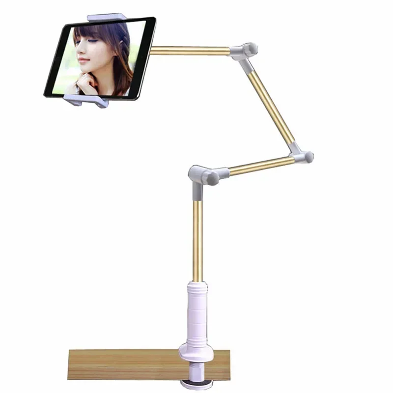 

Cauklo Folding Long Arm Tablet Holder Stand For IPad 4-14 Inch 360 Rotation Strong Lazy Bed Tablet Mount Bracket For IPhone 15
