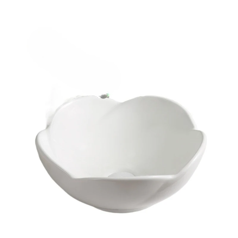 

Ceramic washbasin petal type round art basin bathroom table washbasin European style