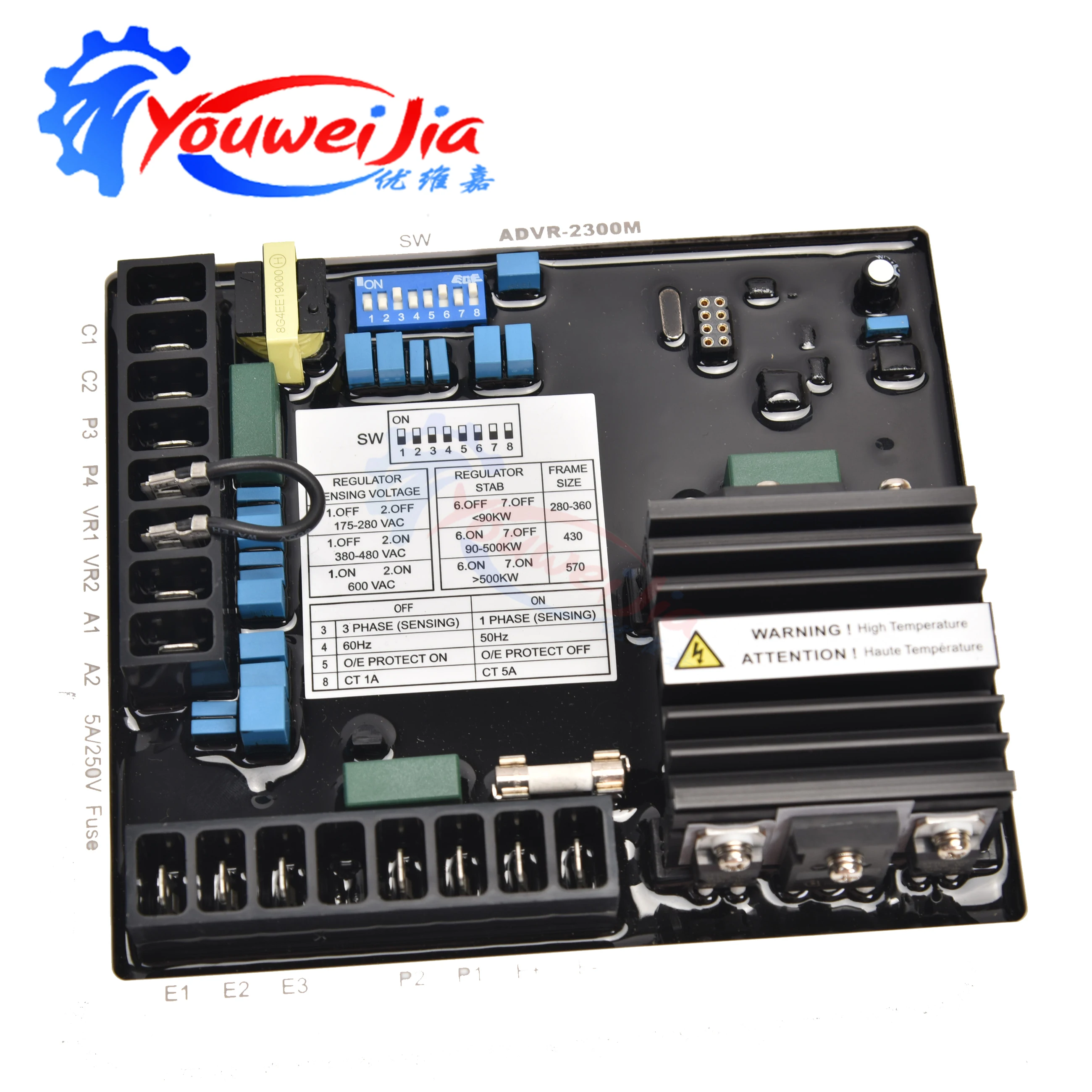 ADVR2300M AVR Generator Analog Digital Stabilizer Kutai DVR2000 Series ADVR-2300M