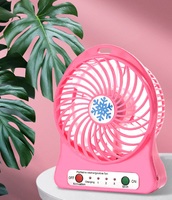 Mini Portable Fan Usb Rechargeable Fan Portable Rechargeable LED Light Fan Cooler Mini Desk USB 18650 Battery Cooling Fans