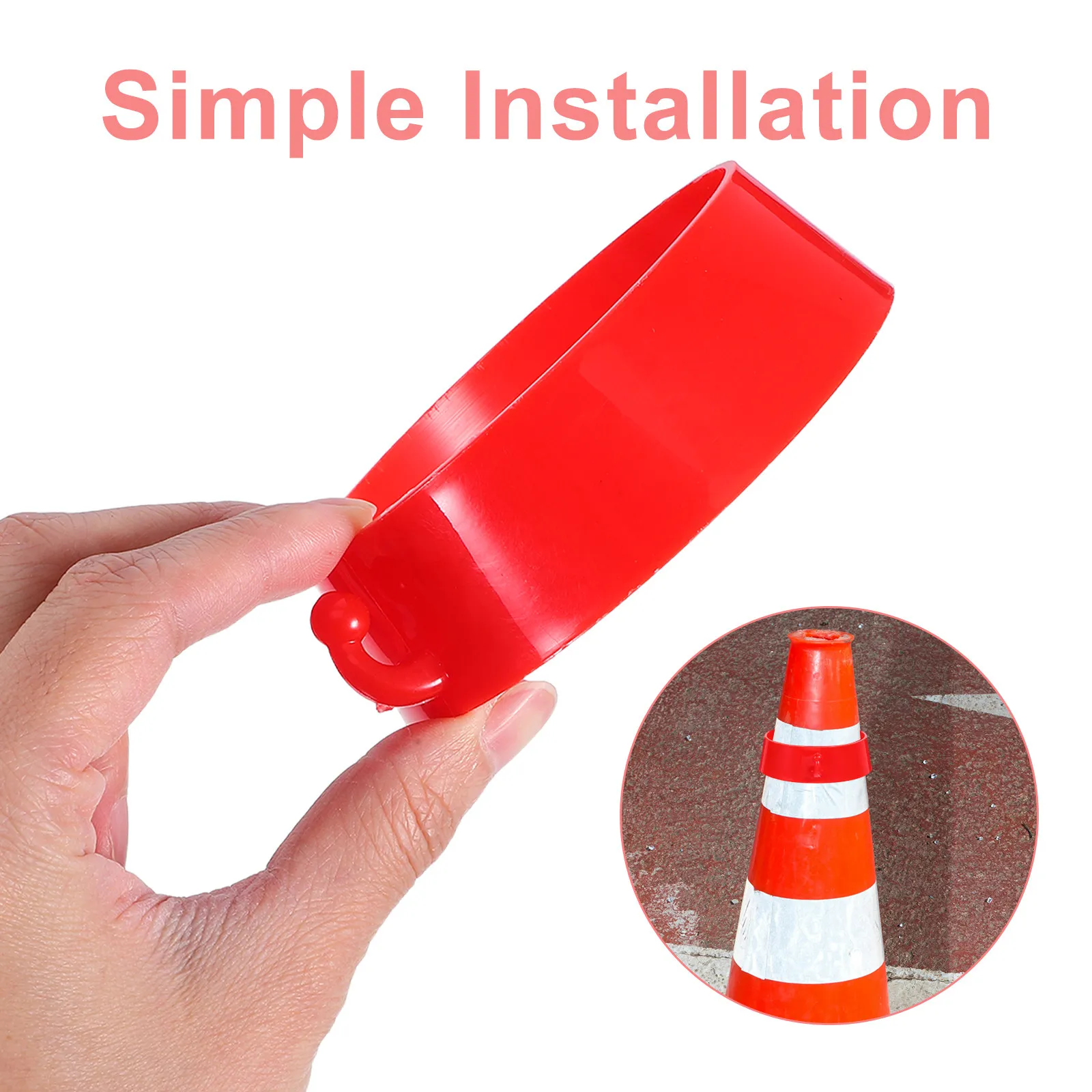 10 Pcs Parking Use Chain Connector Plastic for Barriers Driveway ABS Buckle Rings
