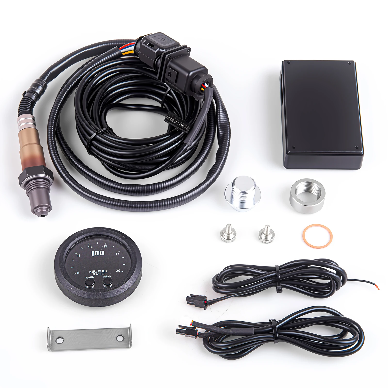 

Medidor de Relación Aire-Combustible de Banda Ancha de 12V, Kit de Medidor AFR con Pantalla LED Digital y Sensor de Banda Ancha