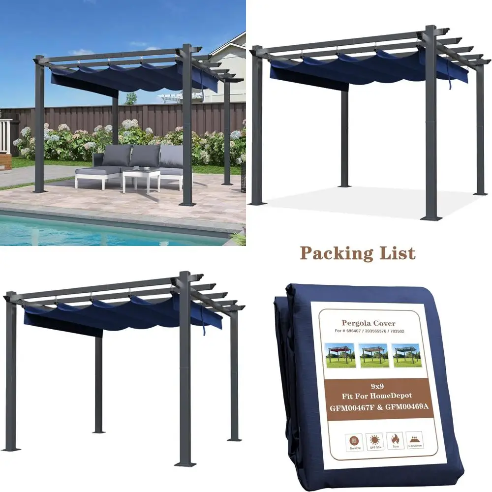 

Сменный темно-синий чехол для перголы, подходит для моделей Hampton Bay GFM00467F и GFM00469A