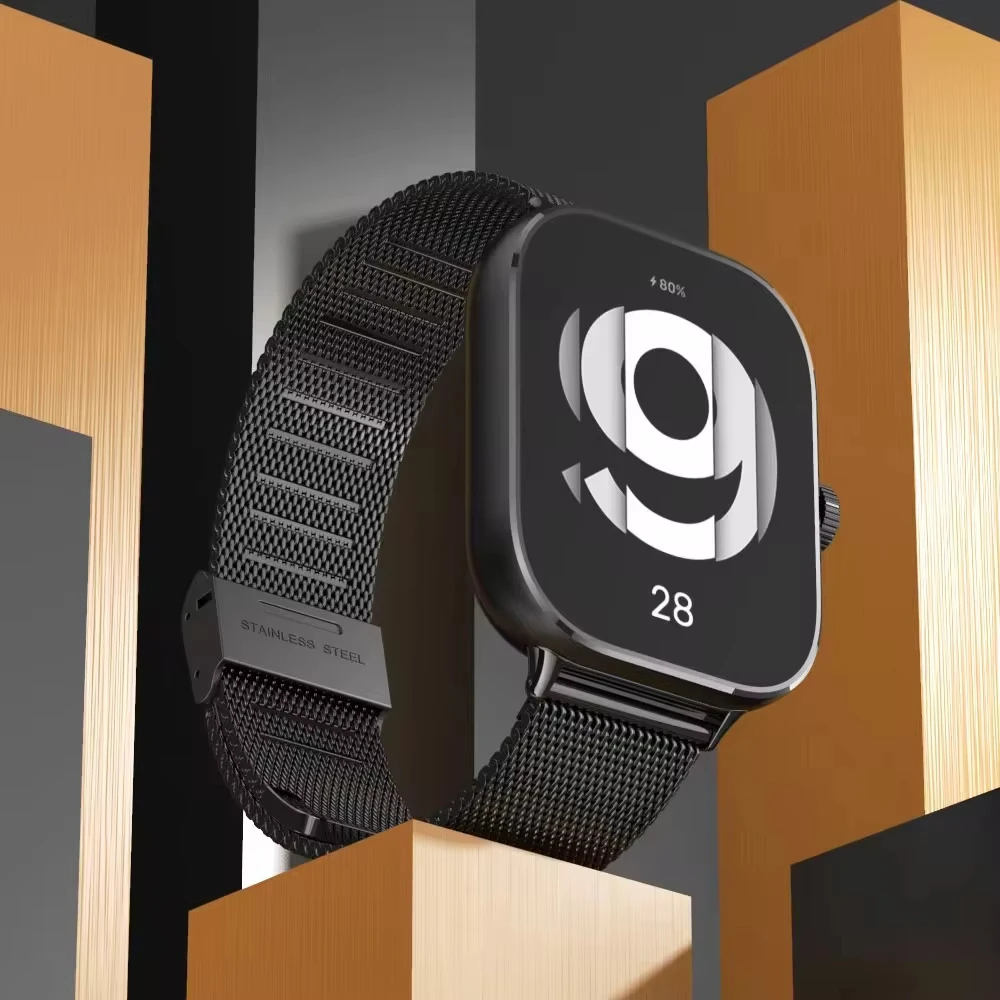 Smartwatch Strap For Redmi Watch 5 4 Stainless Steel Bracelet for Xiaomi Mi Band 9 Pro/8 Pro Replacement Metal Watchband Correa