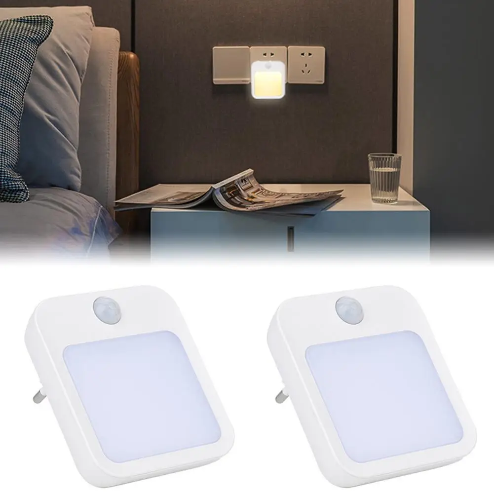 

Night Light Motion Sensor With LED Light EU Plug Lamps Children'S Night Light Wireless Night Lamp For Bedside Table Bedroom O9T1