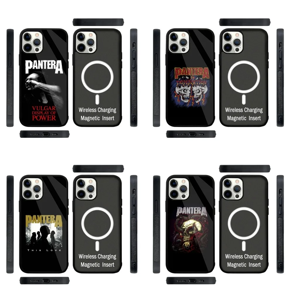 Pantera Rock Metal Band Phone Case Strong Magnetic For IPhone 16,15,14,13,Pro,Max,Plus,11,12,Mini For Magsafe Wireless Charging