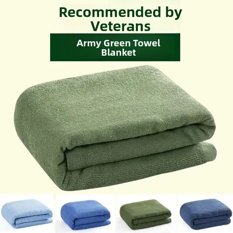 Military Green Blue Summer Cooling Emergency Rescue Blanket Towel Cover Woolen Blanket Single Person Cold Prevention
