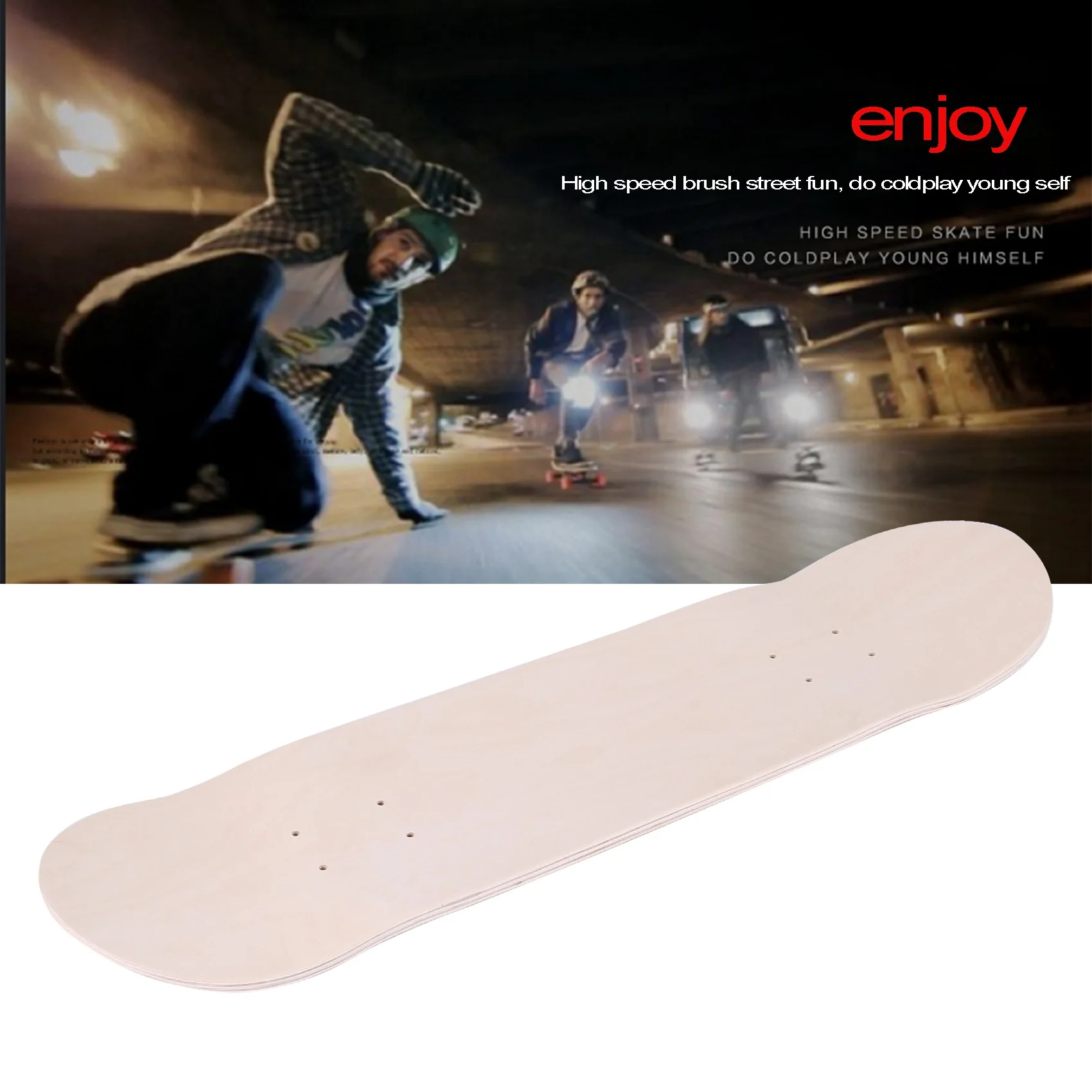 A62X 8Inch 8-Layer Maple Blank Double Concave Skateboards Natural Skate Deck Board Skateboards Deck Wood Maple