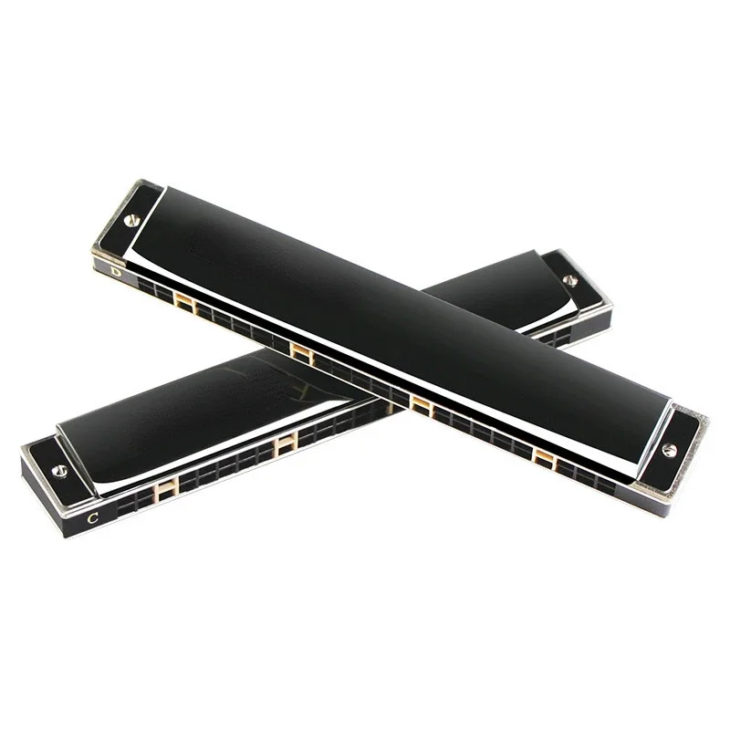 24 Hole C Key Polyphonic Harmonica G Professional Performance Level Instrument Af12