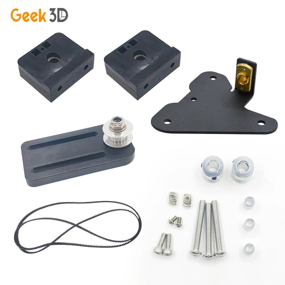 

3D Printer Dual Z Axis Timing Belt Upgrade Kit Width 6mm Gear 20 Teeth Inner Hole Aluminum Parts For CR-10 /Ender-3 Series