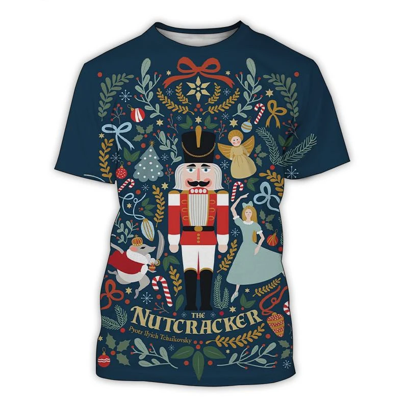 Summer Hot New Funny Nutcracker 3D Printed T-shirt Men\'s Fashion Casual T-shirt Personality Harajuku Men and Women T-shirt Kids