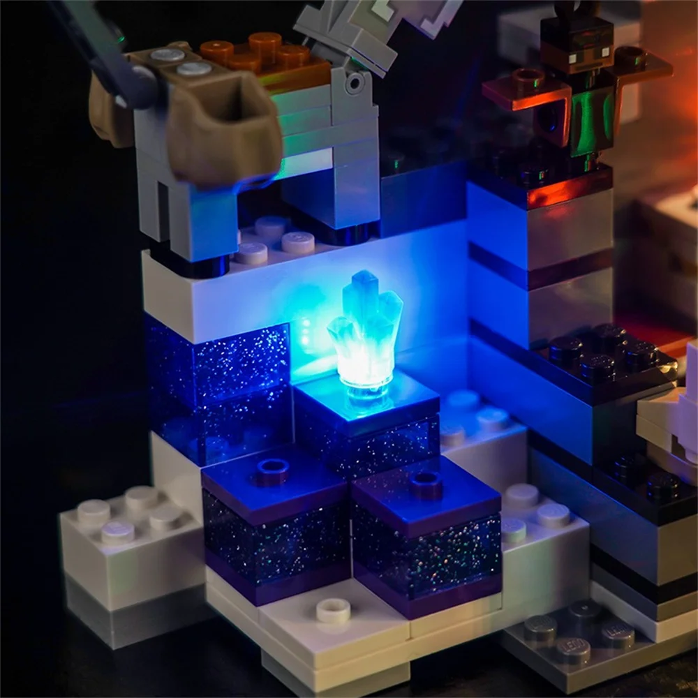 مجموعة إضاءة لعبة Minecraft ، وmineshaft ، وكتل بناء ، طقم إضاءة LED فقط ،