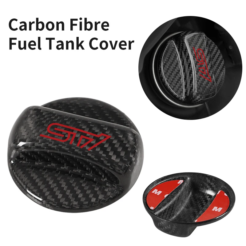 Car Carbon Fibre Fuel Cap Fuel Tank Decorative Protection Cover For Subaru STI Impreza Legacy WRX BRZ Forester Ascent Levorg XV