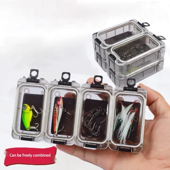 Fishing Tackle Box Waterproof Mini Lure Case Modular Splicing Tool Organizer Sealed Access
