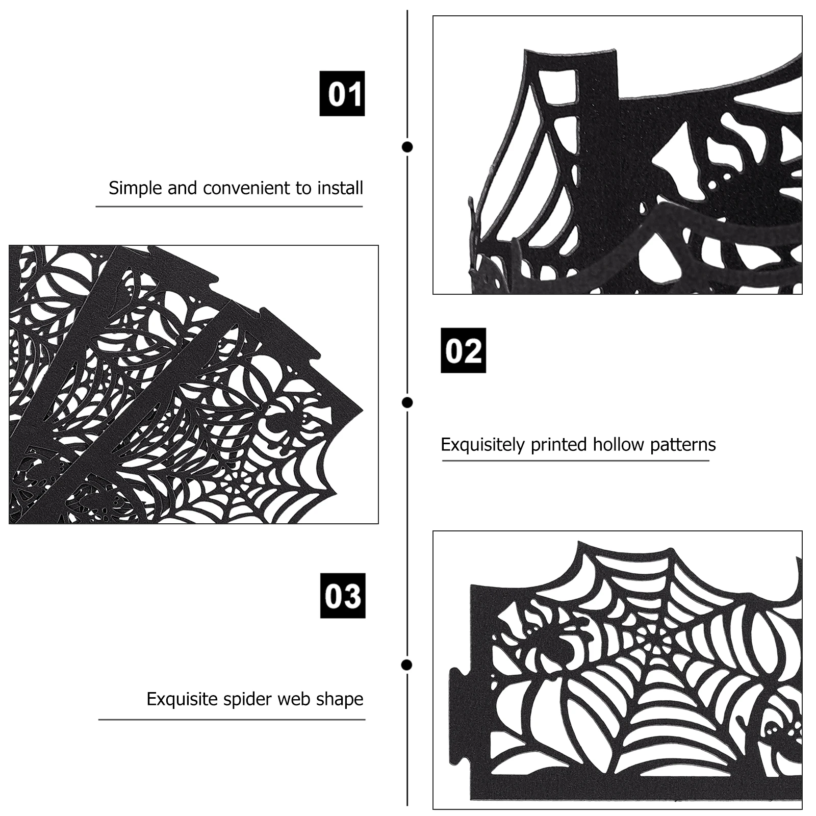 

Laser Hollow Lamp Cover Party Decorations Artificial Halloween Cupcake Wrappers