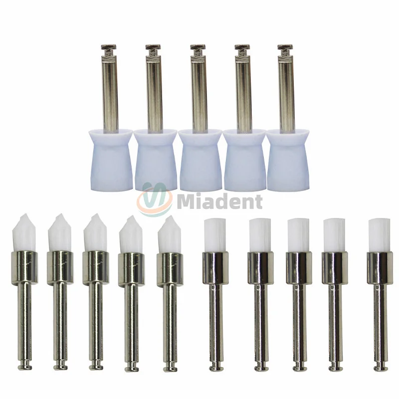 

Dental Prophy Brushes Lowspeed Latch-type Polishing Cup Flat-head and Snap-On Tapered Prophy Bush 100pcs for Contra Angle