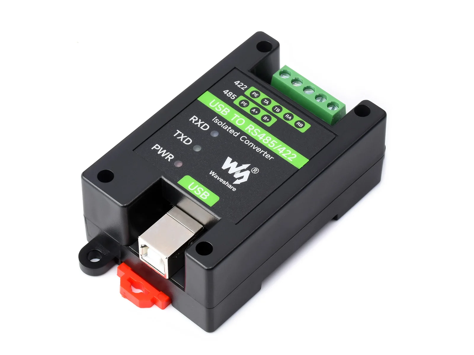 USB to RS485/422 Industrial Grade Isolated Converter, Onboard Original FT232RL and SP485EEN, USB-B, 200mA Self-Recovery Fuse