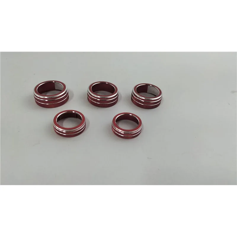 5Pcs/Lot Aluminum Alloy For 2018-2022 Honda Accord 10th Central Ac Air Conditioning Knob Heat Volume Control Switch Button Cover