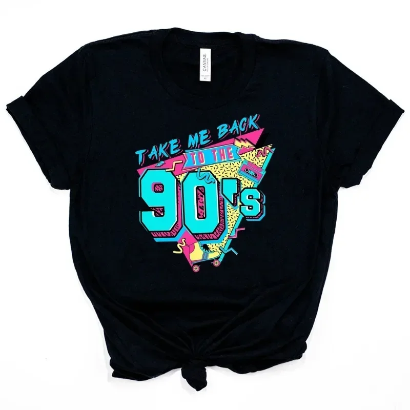 Take Me Back To The 90's Shirt Retro Old Funny Day Shirts 1990 Y2k Aesthetic Clothes  Old But Gold Days Tees Women Kawaii Tops