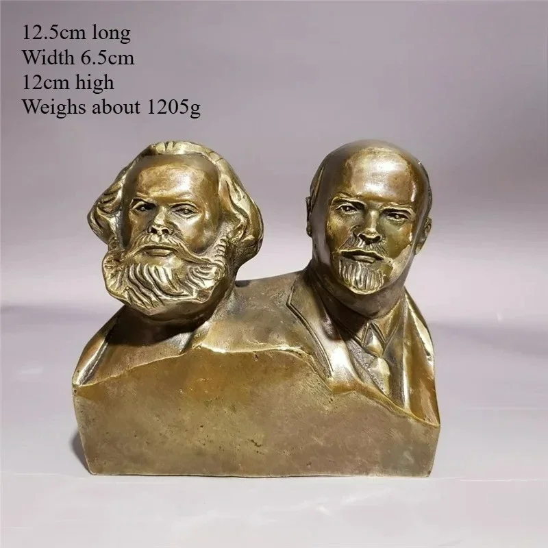 Petite Fée / Sculpture Artisanale Rétro en Laiton de Marx et de Lénine, Figurines Métalliques pour la Décoration de la Maison et du Salon