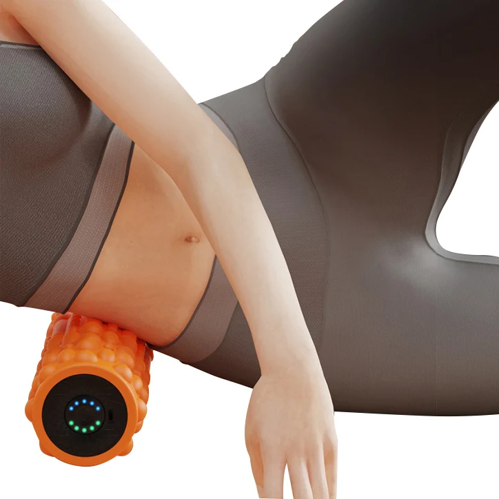 

SANFAN Wholesale Electric Foam Roller Yoga Column Massage Sports Roller Neck Back Roller Vibration Massage Fitness