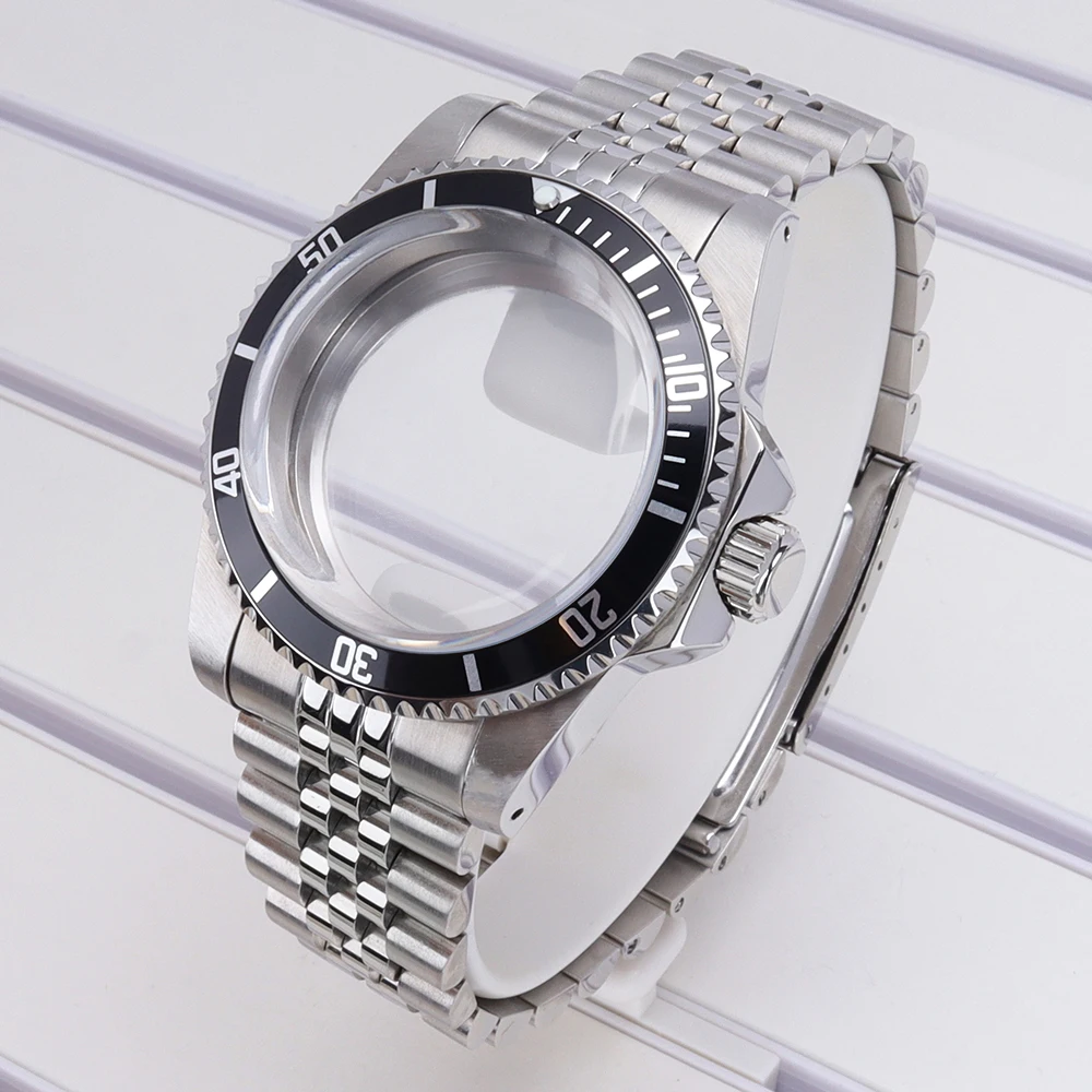 38mm Stainless Steel Watch Case Uni-directional 120 clicks For Retro Submariner NH35 NH36 NH34 4R36 Movement Dome Acrylic Glass