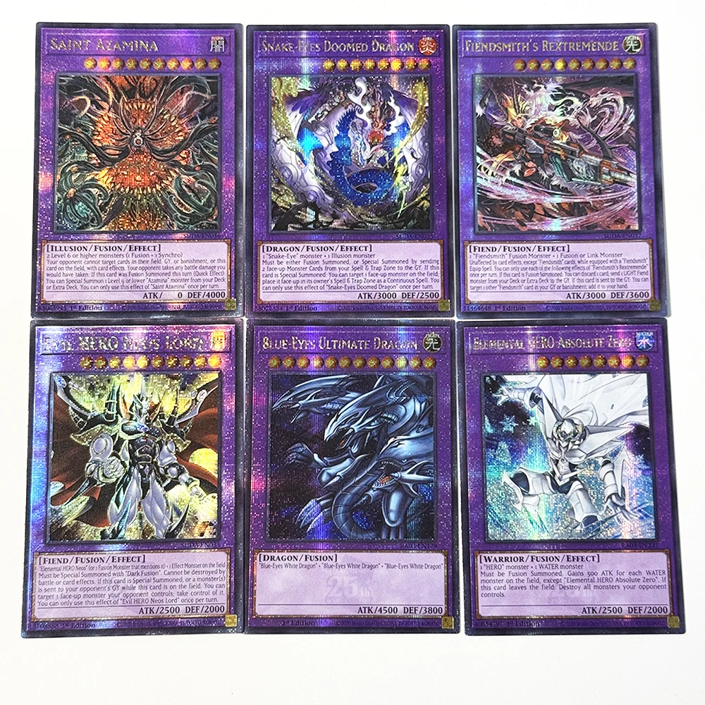 Tarjeta de Juego Yu-Gi-Oh Fusion Monsters: Saint Azamina, Fiendsmith's Rextreme, Blue-Eyes Ultimate Dragon, Elemental HERO, Absolute Zero