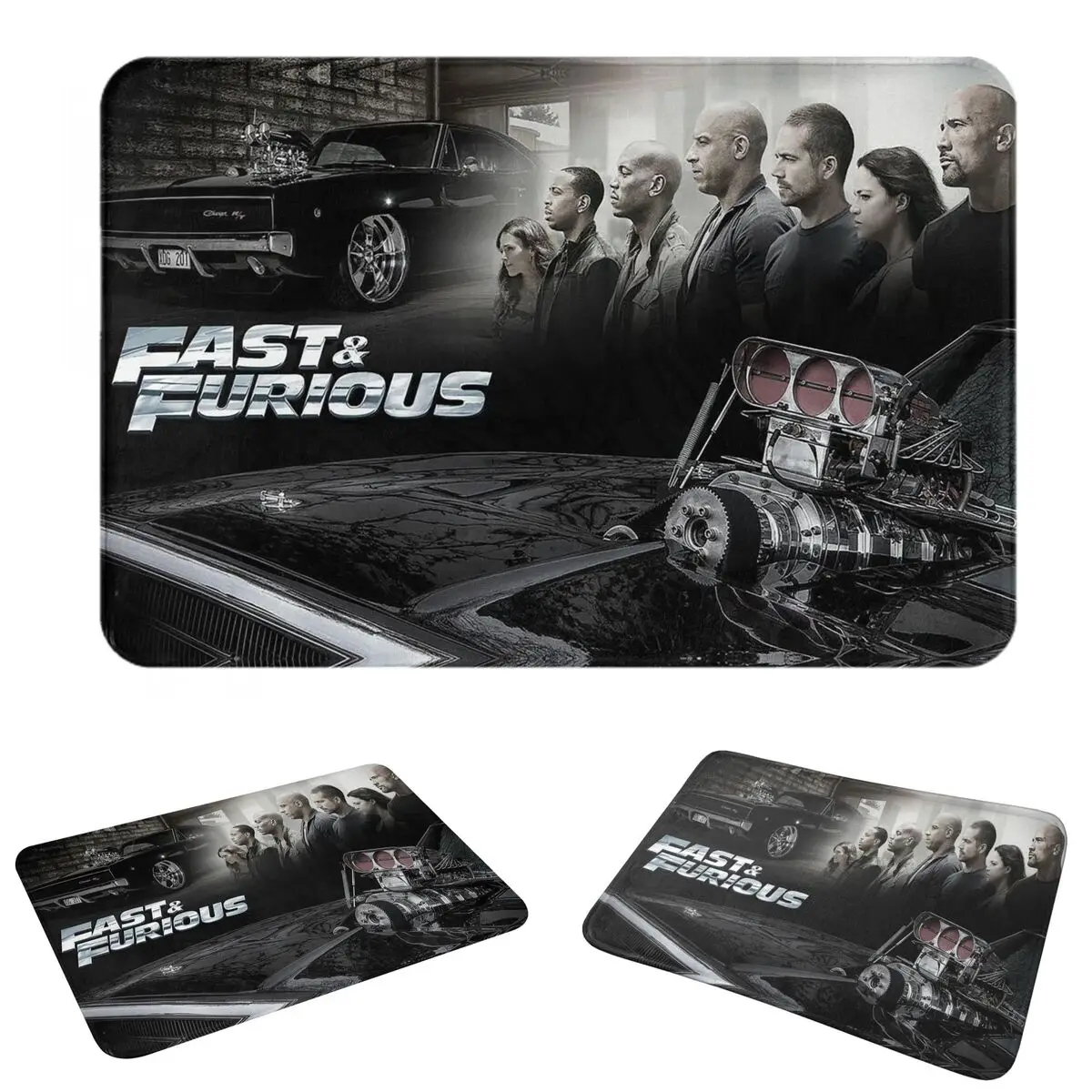 Fast And Furious Anti-slip Doormat Floor Mat Durable Carpet Rug for Kitchen Entrance Home Bathroom Footpad Mats