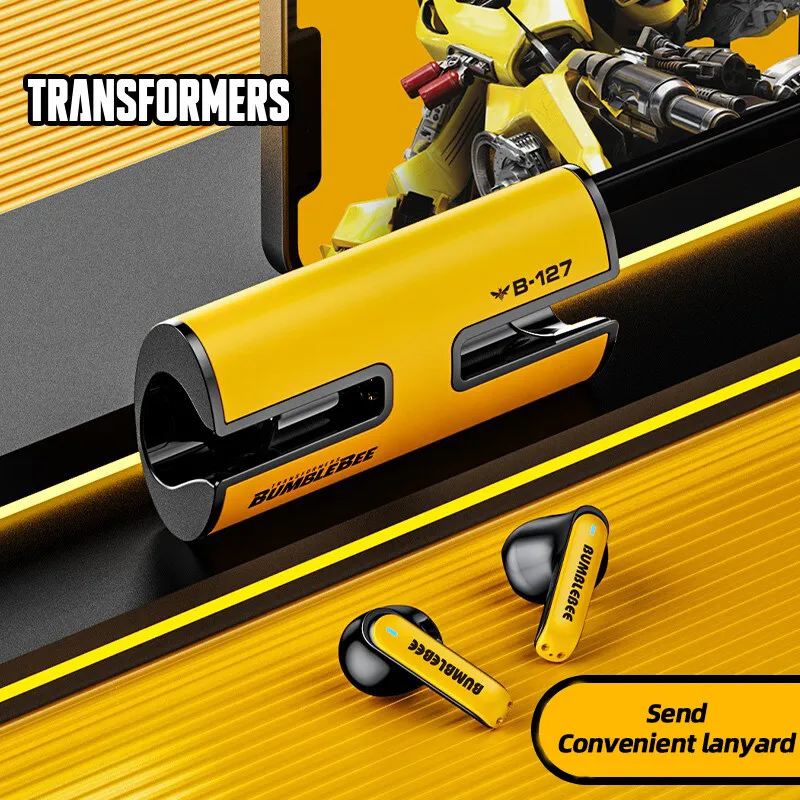 Transformers TF-T02 Fashion Wireless Earphones Bluetooth High Quality Headphones Music Gaming Headset Long Battery Life Earbuds