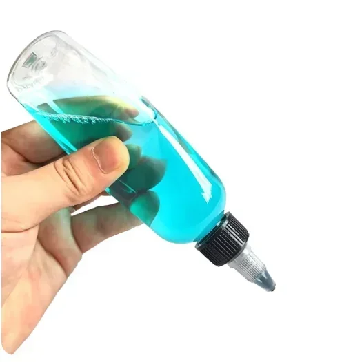 Bouteilles extrudées transparentes en plastique pour animaux de compagnie, échantillons de colle, distributeur de liquide, remplissage d'huile, ajout d'huile, document d'emballage d'émulsion, 30ml-250ml, 10 pièces