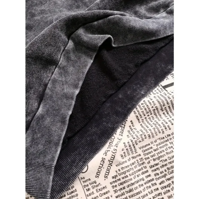 Lockerer, lässiger Kapuzenpullover mit rundem Spinnen-Buchstaben-Print, modischer Kapuzenpullover, atmungsaktiver Rundhalsausschnitt, Street-Style – Detail 9