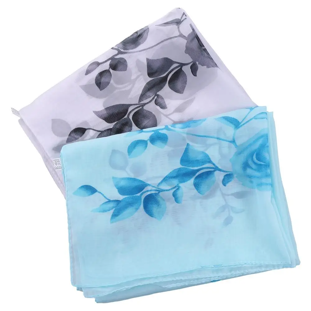 

Fashion Ladies Rose Flower Printed Long Soft Scarf Chiffon Shawl Scarves