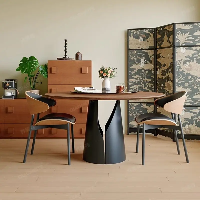 

6 Person Black Dining Table Design Modern Unique Wooden Space Saving Dining Table Living Room Study Tavoli Da Pranzo Furniture