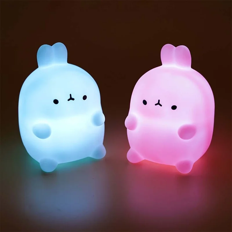 Cartoon Creative Night Light Cute Rabbit LED Night Lamp Kids Children Toys Gifts for Home Bedroom Bedside Room Decor Lights Gift