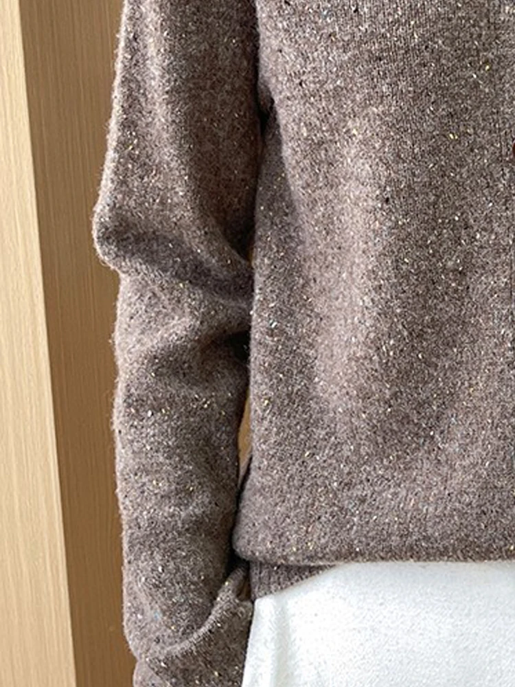 

TLOML осень-зима женский шерстяной кардиган с круглым вырезом на пуговицах базовый кашемировый свитер с длинными рукавами 100% мериносовая шерсть трикотаж женские топы