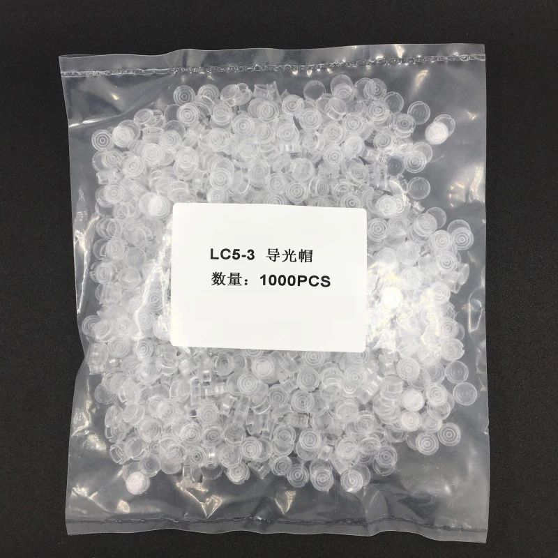1000 قطعة غطاء دليل الضوء LED 5 مللي متر عاكس الضوء الباعثة للضوء ديود الغطاء الواقي عمود دليل الضوء أنبوب صمام ثنائي LED