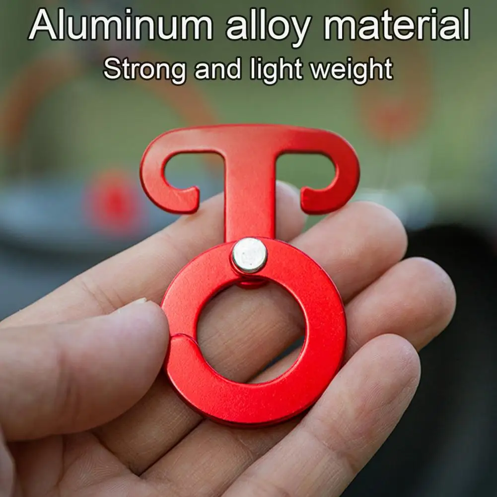 Aluminum Alloy Buckle Durable Wind Rope Hook Quick Release Buckle for Camping Tents Corrosion Resistant Ear-mounted Design